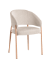 Beliani 2er-Set Esszimmerstuhl ZANE in Beige/Braun