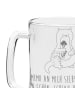 Mr. & Mrs. Panda Gravur Bierkrug Otter Blumenstrauß mit Spruch in Transparent