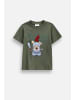 Coccodrillo Baumwoll-T-Shirt mit kurzen Ärmeln in khaki
