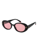 Polaroid Frauen Sonnenbrille Oval Schwarz
