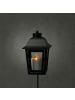 MARELIDA Laterne mit weißer Mini LED Kerze mit Sensor Grablaterne H: 51cm in schwarz
