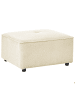 Beliani Ottomane AXEBO in Weiß - (W) 70 x (H) 42 x (L) 70 cm
