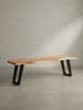 KADIMA DESIGN Esszimmerbank 120x40x45,5 cm Massivholz / Metall mit
