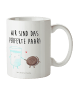 Mr. & Mrs. Panda Kaffeetasse Milch Keks mit Spruch in Weiß