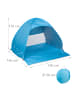 relaxdays Strandmuschel in Blau - (B)140 x (H)110 x (T)145 cm