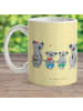 Mr. & Mrs. Panda Tasse Koala Familie zwei ohne Spruch in Gelb Pastell