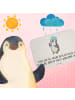 Mr. & Mrs. Panda Badteppich Pinguin Duschen mit Spruch in Weiß