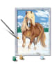 Ravensburger Ravensburger CreArt, Malen nach Zahlen Kinder - Haflinger im Schnee in bunt