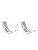 Beliani 2er-Set Stoffbezug ANZIO/AVELLINO in Grün/Weiß
