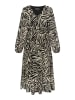 faina Damen Kleid Mit Zebra-Print in Beige Schwarz