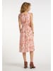 usha FESTIVAL Damen Kleid Mit Bl?Tenprint in Rosa Orange