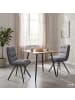 home24 home24 Polsterstuhl im 2er-Set im modernen Stil in Grau