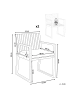 Beliani 4er-Set Gartenstuhl SASSARI PREMIUM in Braun/Rot