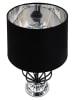 Mauro Ferretti Schwarze Metalllampe mit schwarzem Lampenschirm, Ø 28 x 44,5 cm