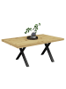 58 aufm Kessel ESSTISCH Elgin 4 175x80x100 Metall+Holzwerkstoff Schwarz/Viking Oak