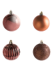Beliani Weihnachtsbaumkugeln ISOJARVI in Braun/Gold