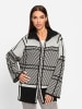 Heine Strickjacke in schwarz-ecru-gemustert