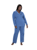 Ulla Popken Pyjama in helles segelblau