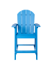 Beliani Barhocker ADIRONDACK in Blau - (W) 58 x (H) 124 x (L) 71 cm