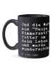 Mr. & Mrs. Panda Porzellantasse Und die Moral aus... mit Spruch in Schwarz