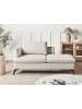 Beliani Chaiselongue SIEVOZ in Beige/Schwarz - (W) 155 x (H) 84 x (L) 85 cm linksseitig