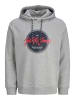 Jack & Jones Kapuzenpullover in Grey Melange