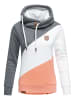 REPUBLIX Kapuzenpullover MAYA in Anthrazit/Weiß/Corall