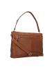 Plevier Structure Millau Schultertasche Leder 43 cm Laptopfach cognac