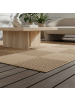 KADIMA DESIGN Flachgewebeteppich Jute-Optik Natur Bordüre Waschbar