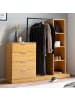 FineBuy Garderobe "FB100012" in Braun /