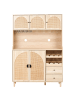 Beliani Vitrine CAMPBELLTON in Braun - (W) 120 x (H) 173 x (L) 40 cm