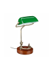 relaxdays Bankerlampe in Grün/ Braun - (B)26 x (H)42 x (T)25 cm