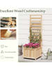 COSTWAY Blumenkasten mit Rankgitter 123 cm in Beige