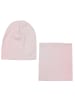 TupTam Unisex Kinder Beanie Mütze Schlauchschal Set in rosa