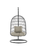 Beliani Hängesessel ALLERA in Schwarz/Grau - (W) 102 x (H) 199 x (L) 102 cm