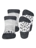 ewers 2er-Set Krabbelsocken Uni in grau