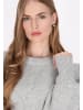DreiMaster Damen Pullover in Grau Melange
