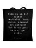 Mr. & Mrs. Panda Shopping Tasche Spruch Zweifel an sich selbst m... in Schwarz