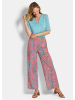 GOLDNER Leichte Sommerhose mit Paisley-Print in koralle / gemustert