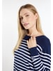 DreiMaster Maritim Damen Strickpullover in Marine Weiss