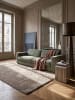 KADIMA DESIGN ZINAL Teppich Hochflor Beige 120x170 Uni Polyester Wohnzimmer in Beige