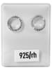Adeliás Damen Ohrringe – Ohrstecker aus 925 Silber mit Zirkonia in silber