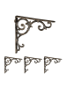 relaxdays 4 x Regalwinkel "Barocke Ornamente" in Bronze