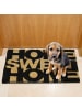 relaxdays Fußmatte "Home Sweet Home" in Natur/ Schwarz - (B)60 x (T)40 cm