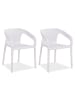 Homestyle4u Küchenstuhl 2er Set in Weiß