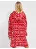 Threadbare Hausanzug THB Adult Xmas Oversized Poncho Comet in rot