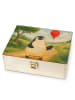 Mr. & Mrs. Panda Teekiste Holz Pinguin Luftballon Design ohne Sp... in Weiß