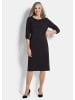 GOLDNER Kurzgröße:  Jerseykleid mit Krepp-Qualität in schwarz