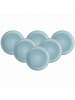 like. by Villeroy & Boch 6er Set Speiseteller Perlemor Aqua in ø 27,1 cm in blau