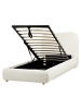 Beliani Einzelbett BLAGNAC in Weiß/Braun - (W) 110 x (H) 98 x (L) 227 cm